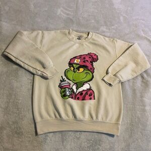 Carhartt Sweatshirt Adult Small Beige Crew Neck Pullover‎ Sweater Workout Gym